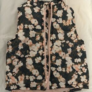 Reebok Zip Floral Puffer Vest Children Size 4